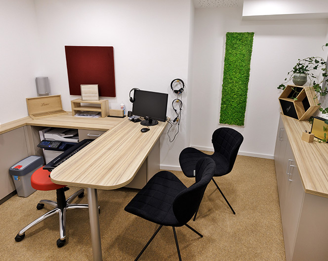 Arbeitsplatz Beratung – Optikhaus Weser